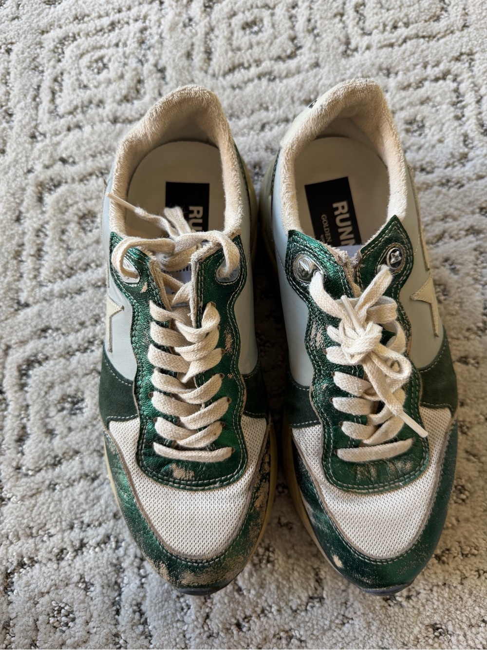 Golden Goose Wmns Running Sole 'Metallic Green'  Sz 38 - Picture 4 of 10